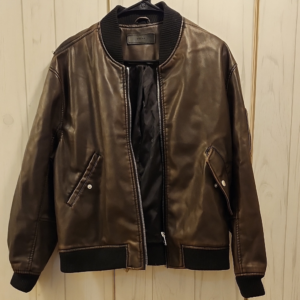 Blank NYC Dark Brown Bomber Jacket